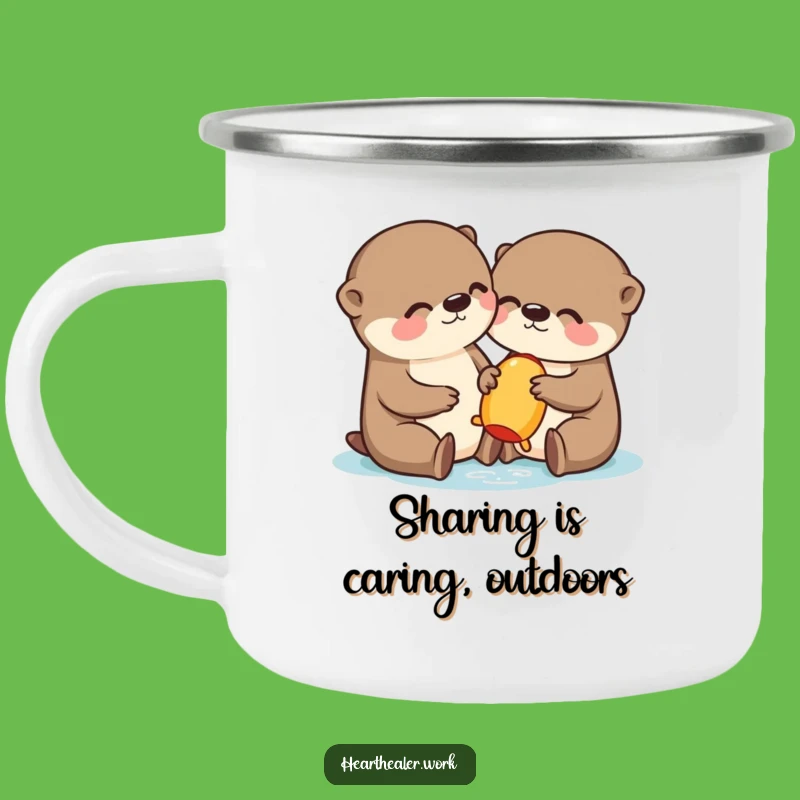 Funny Kawaii Otter Camping Mug: Share Joy Around the Campfire!