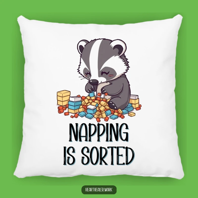 Funny Kawaii Badger Pillow: Cozy Cuteness for the Organized Home!