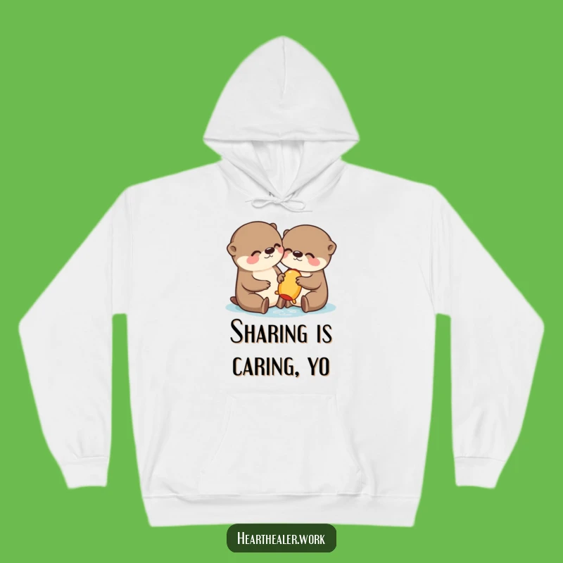 Funny Kawaii Otter Hoodie: Cozy & Hilarious Sharing Friend Gift!